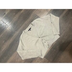 Love Tree Cardigan Sweater‎ Women's L Beige Button Front Knit Long Sleeve